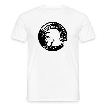 Peacock - Men's T-Shirt - white - Front - AI Model Male 178 dark (178cm)