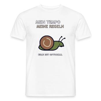 Mein Tempo, meine Regeln - Männer T-Shirt - Weiß - Vorne - AI Model Male 178 dark (178cm)