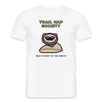 Trail Nap Society - Men's T-Shirt - white - Front - AI Model Male 178 dark (178cm)