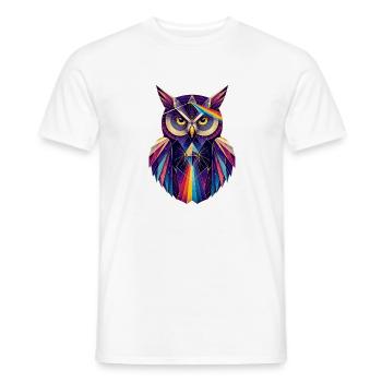 Spectral Owl Prism and Optics Illustration - Men's T-Shirt - white - Front - AI Model Male 178 dark (178cm)