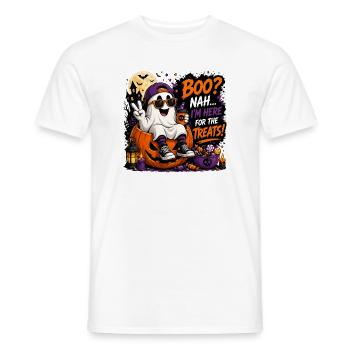 Halloween cute ghost - Men's T-Shirt - white - Front - AI Model Male 178 dark (178cm)