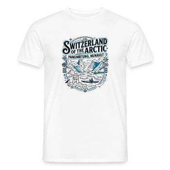 Switzerland of the Arctic Pangnirtung Nunavut - Men's T-Shirt - white - Front - AI Model Male 178 dark (178cm)