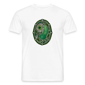 Botanical Plant Cell Stained Glass Illustration - Men's T-Shirt - white - Front - AI Model Male 178 dark (178cm)