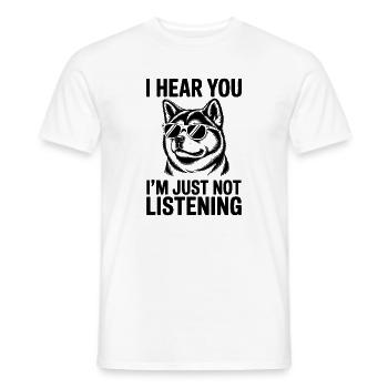 Akita Sprüche Hunde Lustiges Akita Geschenk - Männer T-Shirt - Weiß - Vorne - AI Model Male 178 dark (178cm)