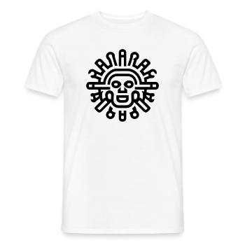 Aztekische Sonne - Männer T-Shirt - Weiß - Vorne - AI Model Male 178 dark (178cm)