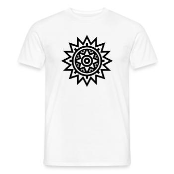 Aztekische Sonne - Männer T-Shirt - Weiß - Vorne - AI Model Male 178 dark (178cm)