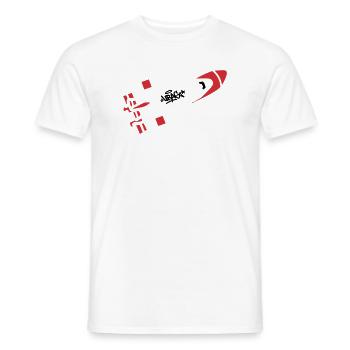 Logo graffiti de fusée rouge - T-shirt homme - blanc - Devant - AI Model Male 178 dark (178cm)