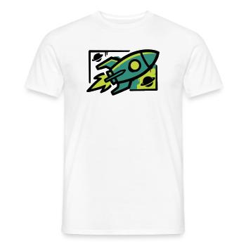 Rocket Graffiti Graphic - Men's T-Shirt - white - Front - AI Model Male 178 dark (178cm)