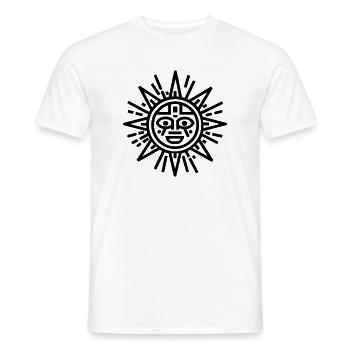 Aztekische Sonne - Männer T-Shirt - Weiß - Vorne - AI Model Male 178 dark (178cm)