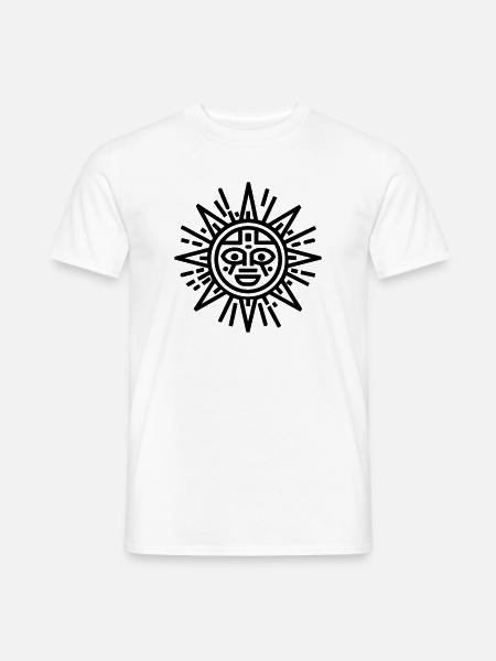 Aztec sun - Men's T-Shirt - white