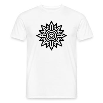 Aztekische Sonne - Männer T-Shirt - Weiß - Vorne - AI Model Male 178 dark (178cm)