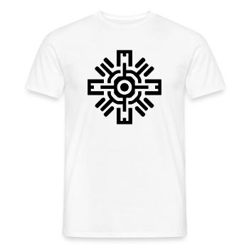 Aztekische Sonne - Männer T-Shirt - Weiß - Vorne - AI Model Male 178 dark (178cm)