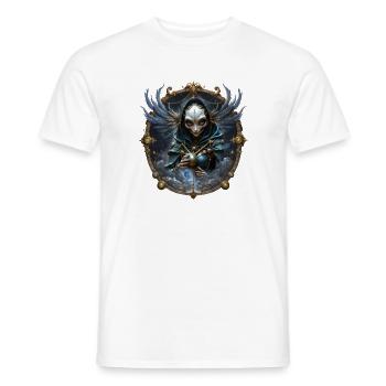 Blue Mystic with Ornate Wings - Men's T-Shirt - white - Front - AI Model Male 178 dark (178cm)