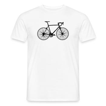 Classic road bike – pure bike love - Men's T-Shirt - white - Front - AI Model Male 178 dark (178cm)