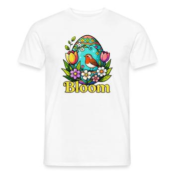 Bloom Spring Egg Garden - Men's T-Shirt - white - Front - AI Model Male 178 dark (178cm)