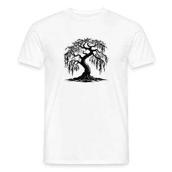 Twisted Willow Tree - Men's T-Shirt - white - Front - AI Model Male 178 dark (178cm)