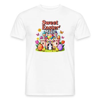Sweet Easter Castle Magic - Men's T-Shirt - white - Front - AI Model Male 178 dark (178cm)