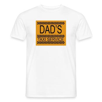 Dad's taxi service - Men's T-Shirt - white - Front - AI Model Male 178 dark (178cm)