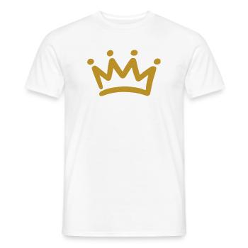 Couronne d’or - T-shirt homme - blanc - Devant - AI Model Male 178 dark (178cm)