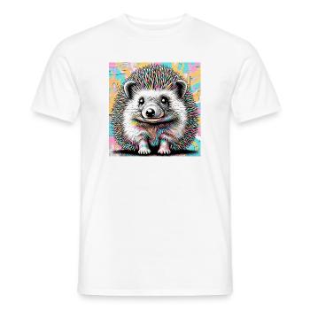hedgehog - Men's T-Shirt - white - Front - AI Model Male 178 dark (178cm)