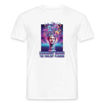 Kindness Grows The Coolest Flowers - Men's T-Shirt - white - Front - AI Model Male 178 dark (178cm)