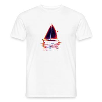 Oldschool Sailing - Men's T-Shirt - white - Front - AI Model Male 178 dark (178cm)