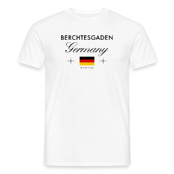 Berchtesgaden Deutschland Koordinaten Reise - Männer T-Shirt - Weiß - Vorne - AI Model Male 178 dark (178cm)