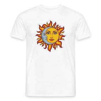 Sun and Moon Combined - Men's T-Shirt - white - Front - AI Model Male 178 dark (178cm)
