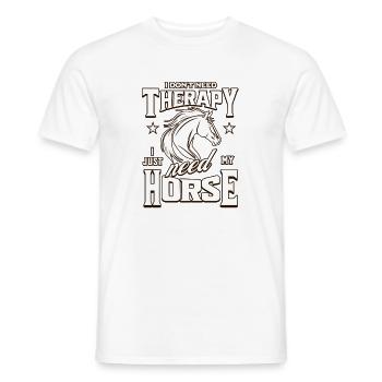 Horse Therapy Gift - Men's T-Shirt - white - Front - AI Model Male 178 dark (178cm)