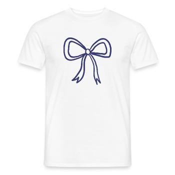 Art minimal de ruban en ligne - T-shirt homme - blanc - Devant - AI Model Male 178 dark (178cm)