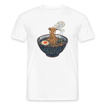 Slurping expressly allowed - Men's T-Shirt - white - Front - AI Model Male 178 dark (178cm)
