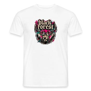 Black Forest Hirsch Motiv - Männer T-Shirt - Weiß - Vorne - AI Model Male 178 dark (178cm)