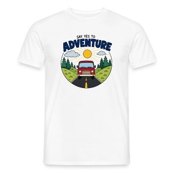 Fahrabenteuer: Sonne und Straße - Männer T-Shirt - Weiß - Vorne - AI Model Male 178 dark (178cm)