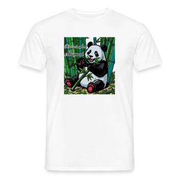 Die Katastrophen Murmel: Panda im Bambuswald - Männer T-Shirt - Weiß - Vorne - AI Model Male 178 dark (178cm)