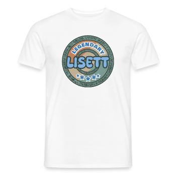 Lisett - Men's T-Shirt - white - Front - AI Model Male 178 dark (178cm)