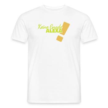 Spruch Alexa - Männer T-Shirt - Weiß - Vorne - AI Model Male 178 dark (178cm)