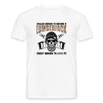 Lumberjack Skull Saws - Men's T-Shirt - white - Front - AI Model Male 178 dark (178cm)