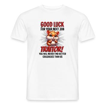 Funny Farewell Coworker - Men's T-Shirt - white - Front - AI Model Male 178 dark (178cm)