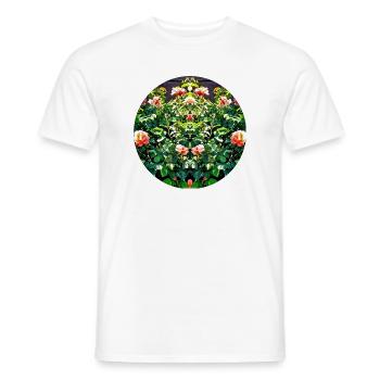 Rose Circle Mirror Pattern - Men's T-Shirt - white - Front - AI Model Male 178 dark (178cm)