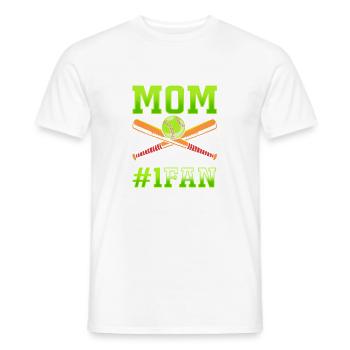 Softball Mom - Men's T-Shirt - white - Front - AI Model Male 178 dark (178cm)