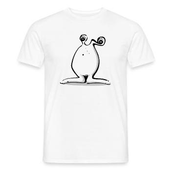 Monstre extraterrestre drôle - T-shirt homme - blanc - Devant - AI Model Male 178 dark (178cm)