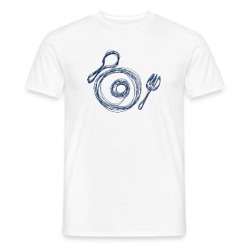 Creative cutlery design - Men's T-Shirt - white - Front - AI Model Male 178 dark (178cm)