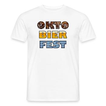 Oktobierfest Bavarian Beer Pattern - Männer T-Shirt - Weiß - Vorne - AI Model Male 178 dark (178cm)
