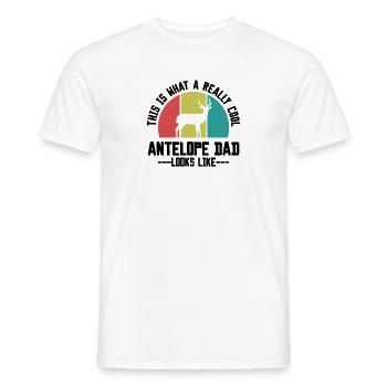 Antelope Dad Retro - Men's T-Shirt - white - Front - AI Model Male 178 dark (178cm)