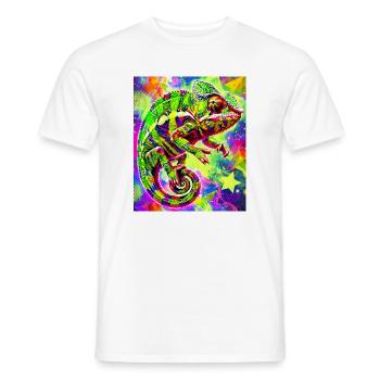 caméléon - T-shirt homme - blanc - Devant - AI Model Male 178 dark (178cm)