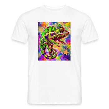 chameleon - Men's T-Shirt - white - Front - AI Model Male 178 dark (178cm)
