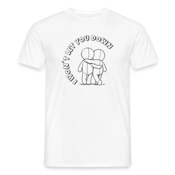 I Will Never Leave You: Supportive Friendship - Men's T-Shirt - white - Front - AI Model Male 178 dark (178cm)