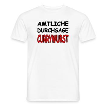 Currywurst - Männer T-Shirt - Weiß - Vorne - AI Model Male 178 dark (178cm)
