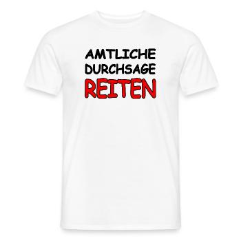 Reiten - Männer T-Shirt - Weiß - Vorne - AI Model Male 178 dark (178cm)