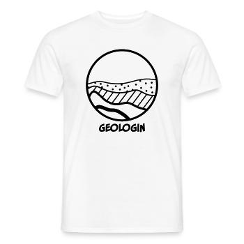 Geologist - Men's T-Shirt - white - Front - AI Model Male 178 dark (178cm)